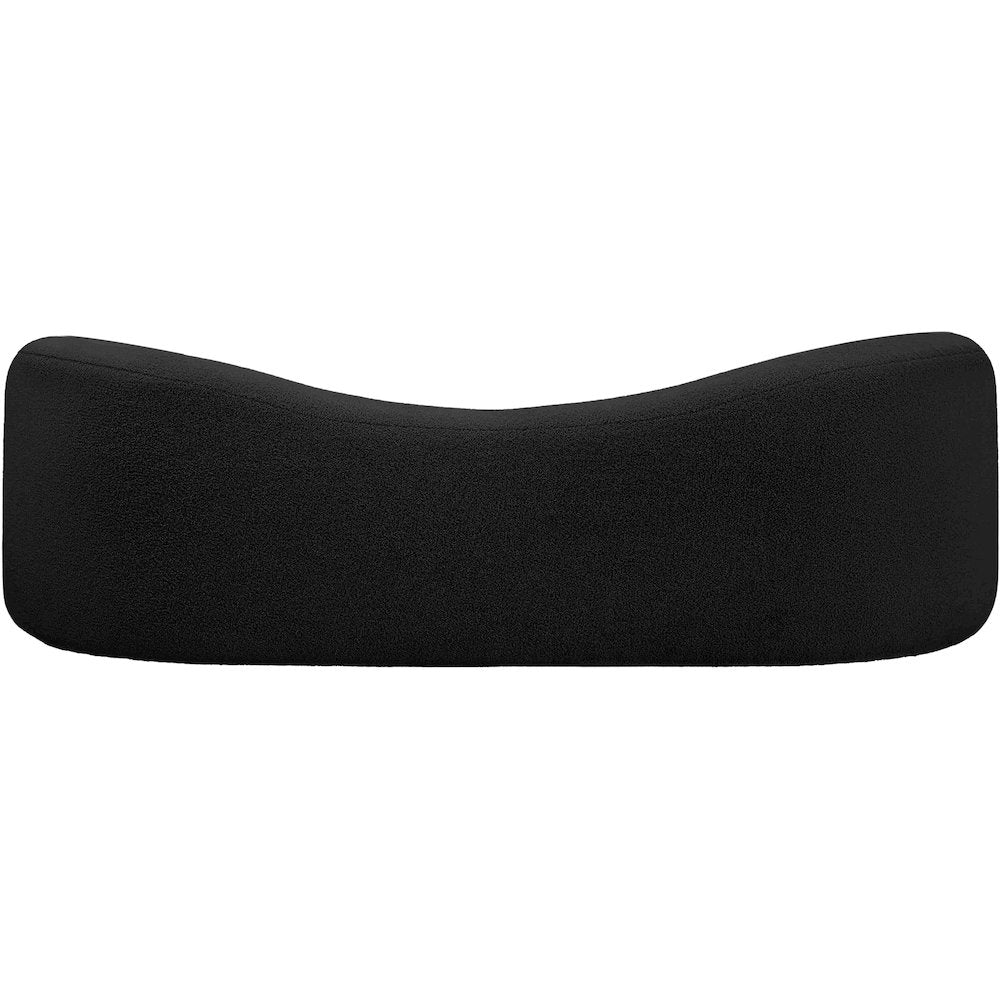 Kali Black Faux Shearling Teddy Fabric Sofa