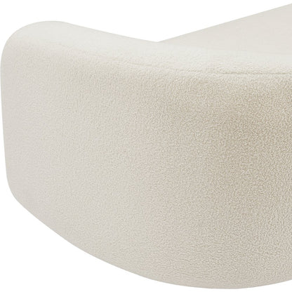 Kali Cream Faux Shearling Teddy Fabric Chair