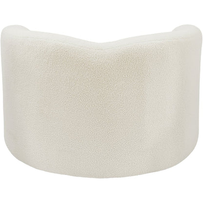 Kali Cream Faux Shearling Teddy Fabric Chair