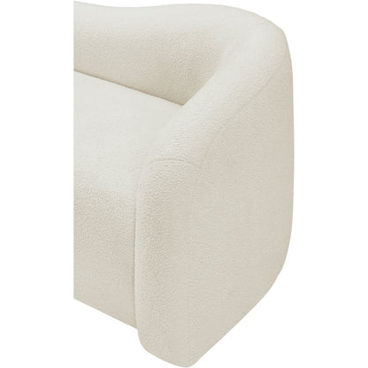 Kali Cream Faux Shearling Teddy Fabric Chair