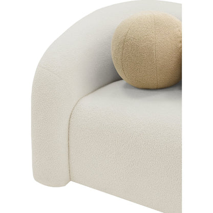 Kali Cream Faux Shearling Teddy Fabric Chair