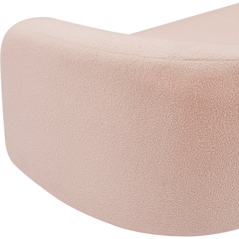 Kali Pink Faux Shearling Teddy Fabric Chair