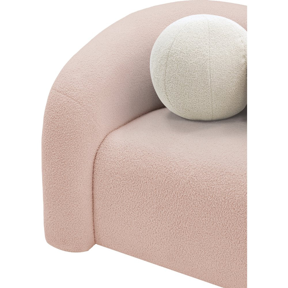 Kali Pink Faux Shearling Teddy Fabric Chair