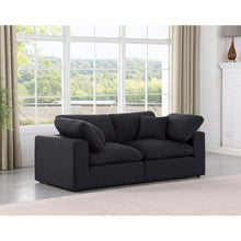 Comfy Black Linen Textured Fabric Modular Sofa
