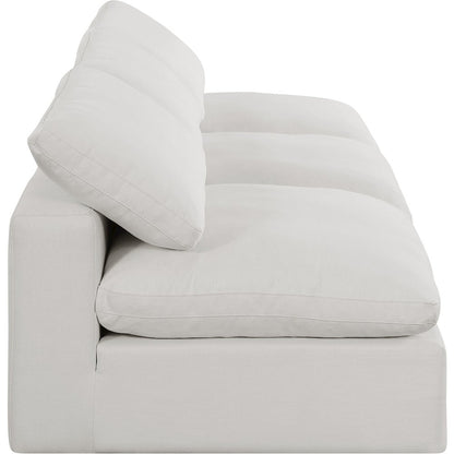 Comfy Cream Linen Textured Fabric Modular Sofa