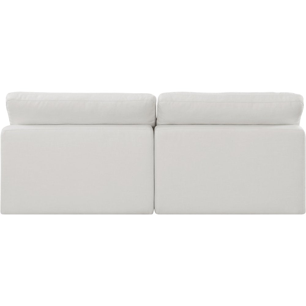 Comfy Cream Linen Textured Fabric Modular Sofa