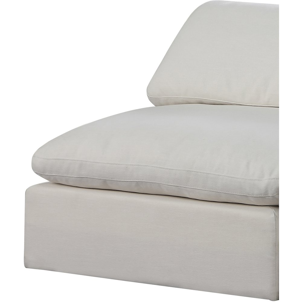 Comfy Cream Linen Textured Fabric Modular Sofa