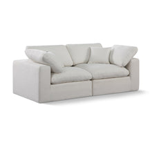 Comfy Cream Linen Textured Fabric Modular Sofa