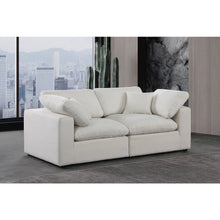 Comfy Cream Linen Textured Fabric Modular Sofa