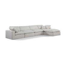 Comfy Cream Linen Textured Fabric Modular Sectional