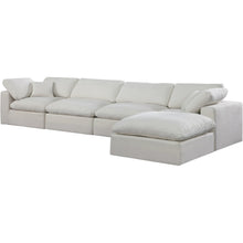 Comfy Cream Linen Textured Fabric Modular Sectional