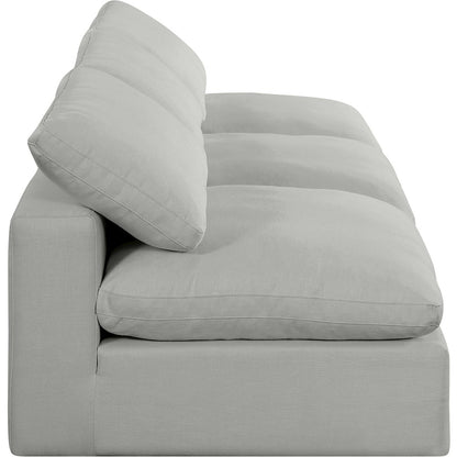 Comfy Grey Linen Textured Fabric Modular Sofa