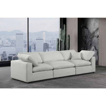 Comfy Grey Linen Textured Fabric Modular Sofa