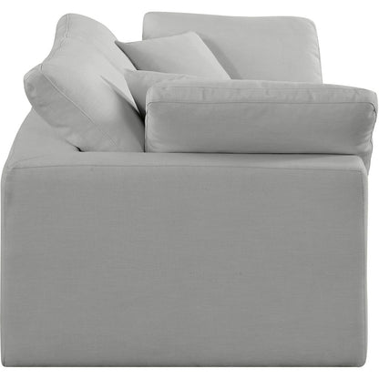 Comfy Grey Linen Textured Fabric Modular Sofa