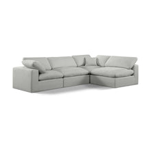 Comfy Grey Linen Textured Fabric Modular Sectional
