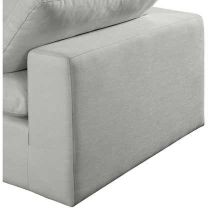 Comfy Grey Linen Textured Fabric Modular Sectional