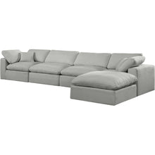 Comfy Grey Linen Textured Fabric Modular Sectional
