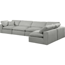 Comfy Grey Linen Textured Fabric Modular Sectional