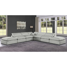 Comfy Grey Linen Textured Fabric Modular Sectional