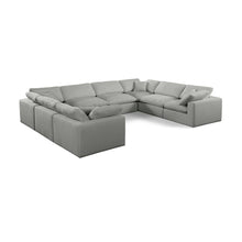 Comfy Grey Linen Textured Fabric Modular Sectional