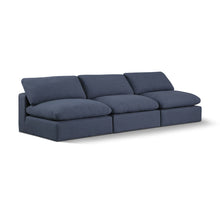 Comfy Navy Linen Textured Fabric Modular Sofa
