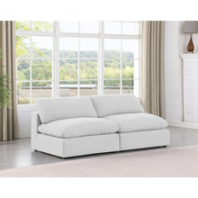 Comfy White Linen Textured Fabric Modular Sofa