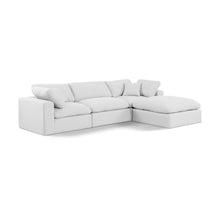 Comfy White Linen Textured Fabric Modular Sectional