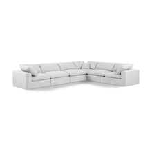 Comfy White Linen Textured Fabric Modular Sectional