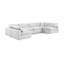 Comfy White Linen Textured Fabric Modular Sectional
