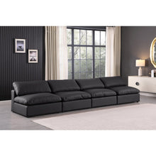 Comfy Black Vegan Leather Modular Sofa