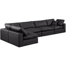 Comfy Black Vegan Leather Modular Sectional