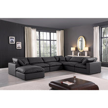 Comfy Black Vegan Leather Modular Sectional