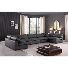 Comfy Black Vegan Leather Modular Sectional