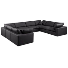 Comfy Black Vegan Leather Modular Sectional