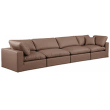 Comfy Brown Vegan Leather Modular Sofa