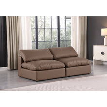 Comfy Brown Vegan Leather Modular Sofa
