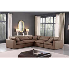 Comfy Brown Vegan Leather Modular Sectional