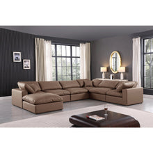 Comfy Brown Vegan Leather Modular Sectional