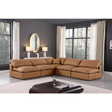 Comfy Cognac Vegan Leather Modular Sectional
