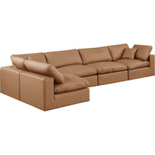 Comfy Cognac Vegan Leather Modular Sectional