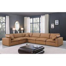 Comfy Cognac Vegan Leather Modular Sectional