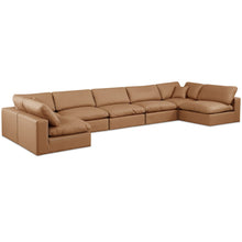 Comfy Cognac Vegan Leather Modular Sectional