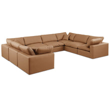 Comfy Cognac Vegan Leather Modular Sectional
