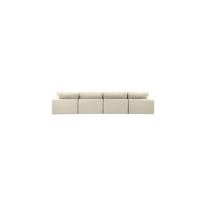 Comfy Cream Vegan Leather Modular Sofa