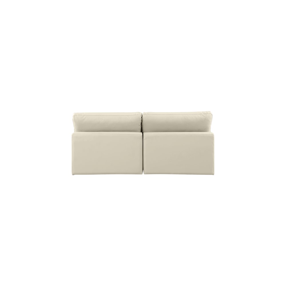 Comfy Cream Vegan Leather Modular Sofa
