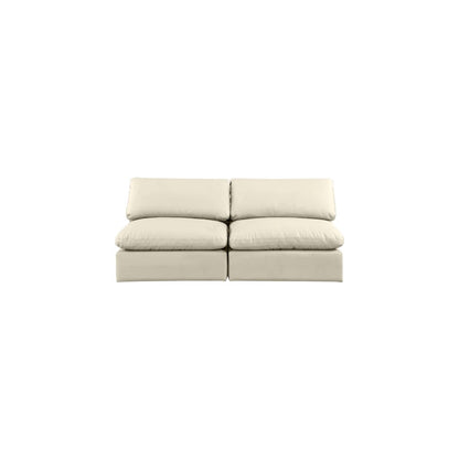 Comfy Cream Vegan Leather Modular Sofa
