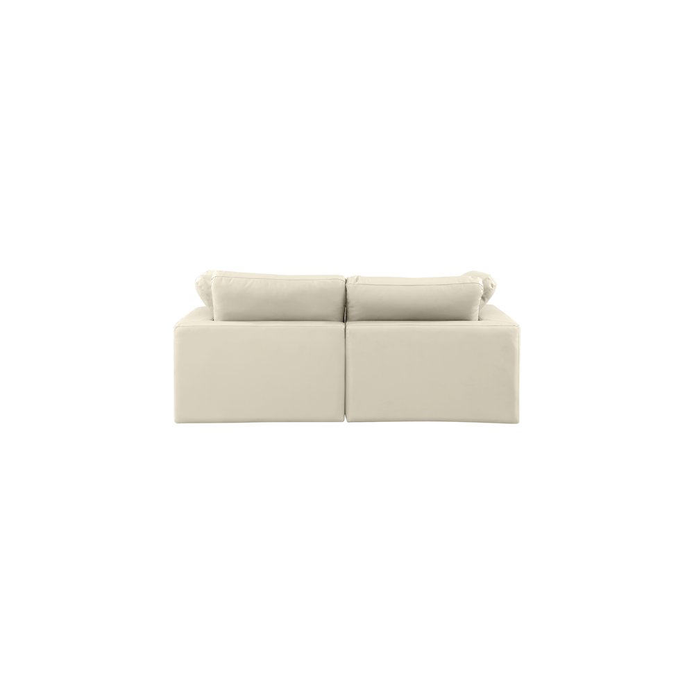 Comfy Cream Vegan Leather Modular Sofa
