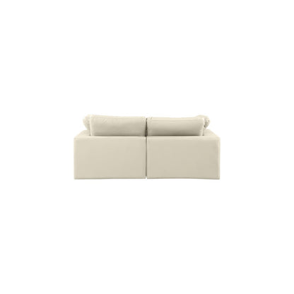 Comfy Cream Vegan Leather Modular Sofa