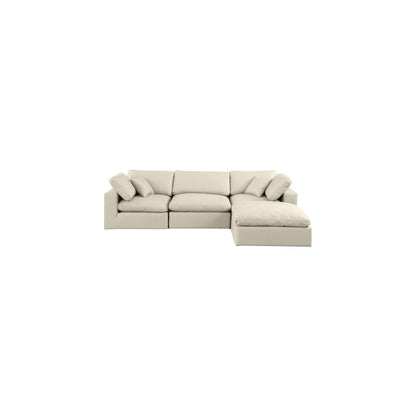 Comfy Cream Vegan Leather Modular Sectional