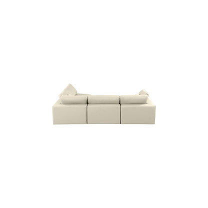 Comfy Cream Vegan Leather Modular Sectional